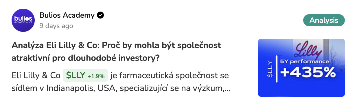 Analýzy akcií a investiční doporučení